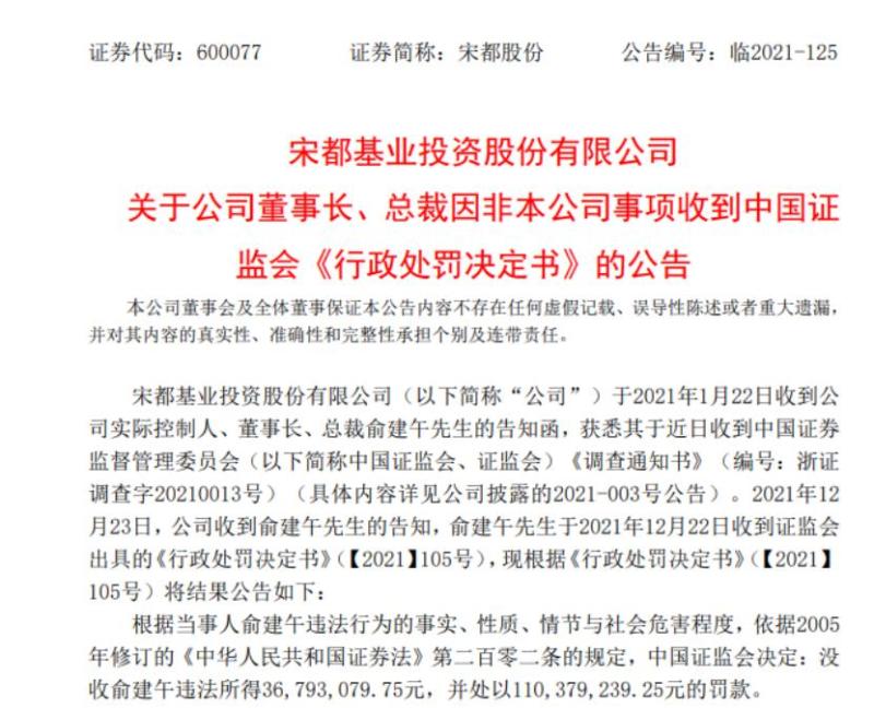 A股董事长内幕交易赚20万，遭重罚没170万！